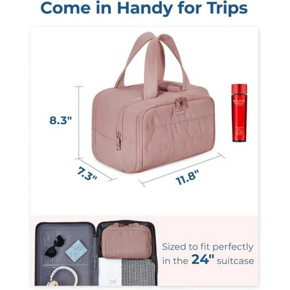 Large Travel Toiletry Bag Makeup Organizer Puffer Cosmetic Bag for Women